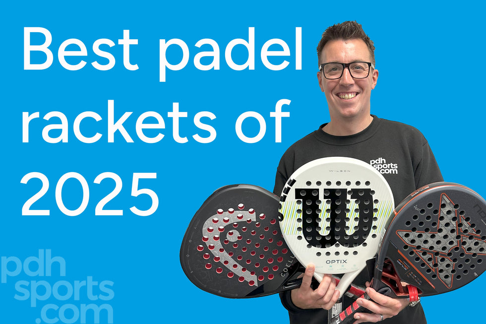 Best Padel Rackets 2025 Text on blue background