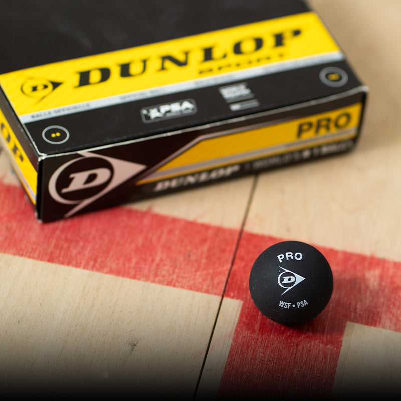 Dunlop Lot De 12 Balles De Squash Double Point Jaune – Qualité Pro, Ballon Officiel WSF Et PSA