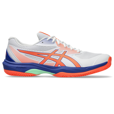 Asics Men's Game FF Padel Shoes AW25 White Vivid Coral