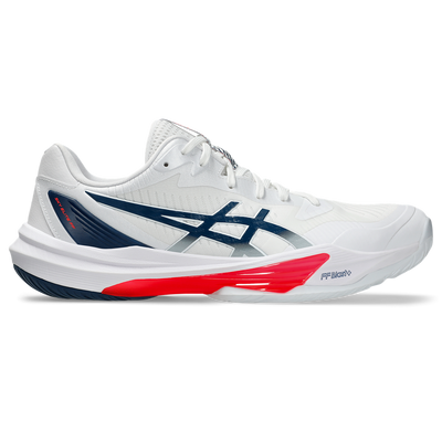Asics Men's Sky Elite FF 3 Indoor Court Shoes AW25 White Mako Blue