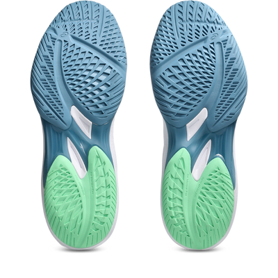 Asics Men's Sky Elite FF 3 Indoor Court Shoes White Saba Blue