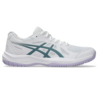 Asics Women's Upcourt 6 Indoor Court Shoes White Foggy Teal