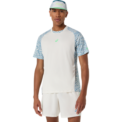 Asics Men's Padel Court All Over Print Top Cream