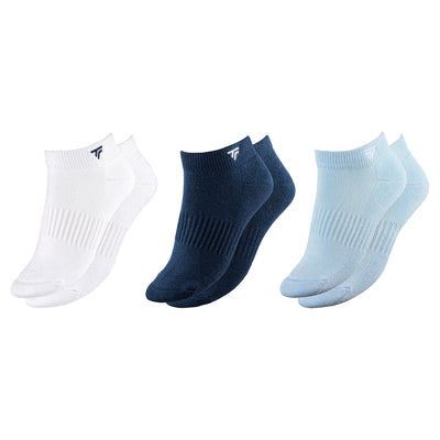 Tecnifibre Low Cut Socks 3 Pack 2026 - White/Marine/Glacier