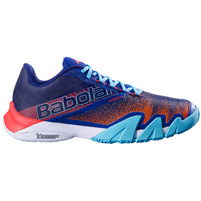 Babolat Men's Jet Premura 2 Padel Shoes Blue Poppy Red