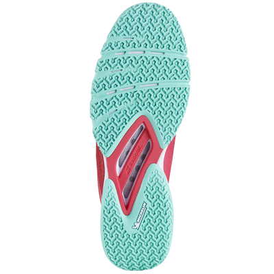 Babolat Men's Jet Premura 2 Lebron Padel Shoes Red Electric Green