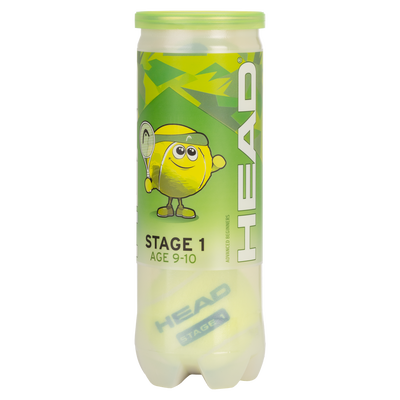 HEAD Mini Green (Stage 1) Tennis Balls - Pack Of 3