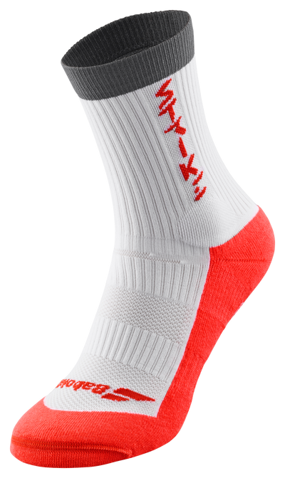 Babolat Pro 360 Socks White Strike Red