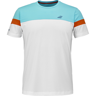 Babolat Men's Crew Neck Tee White/Blue