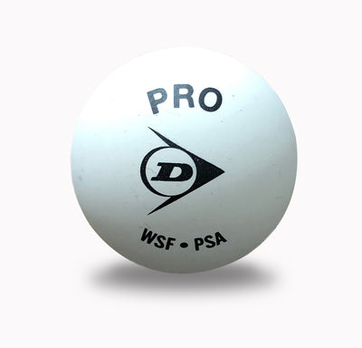 Dunlop Pro White Squash Ball - 1 Ball