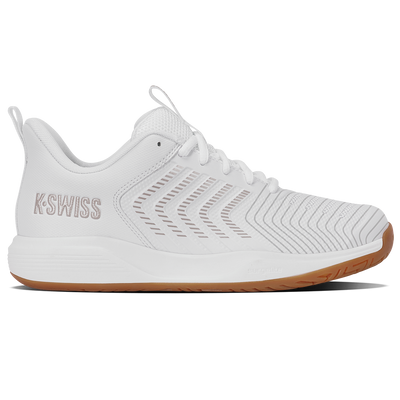 K-Swiss Women's Ultrashot Light Indoor Court Shoes White/Rose Gold