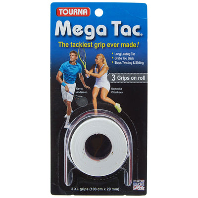 Tourna Mega Tac Grip XL White - 3 Grips
