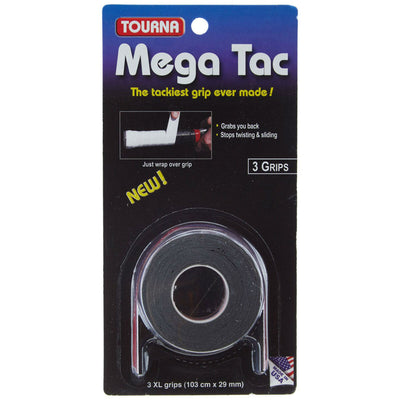 Tourna Mega Tac Grip XL Black - 3 Grips