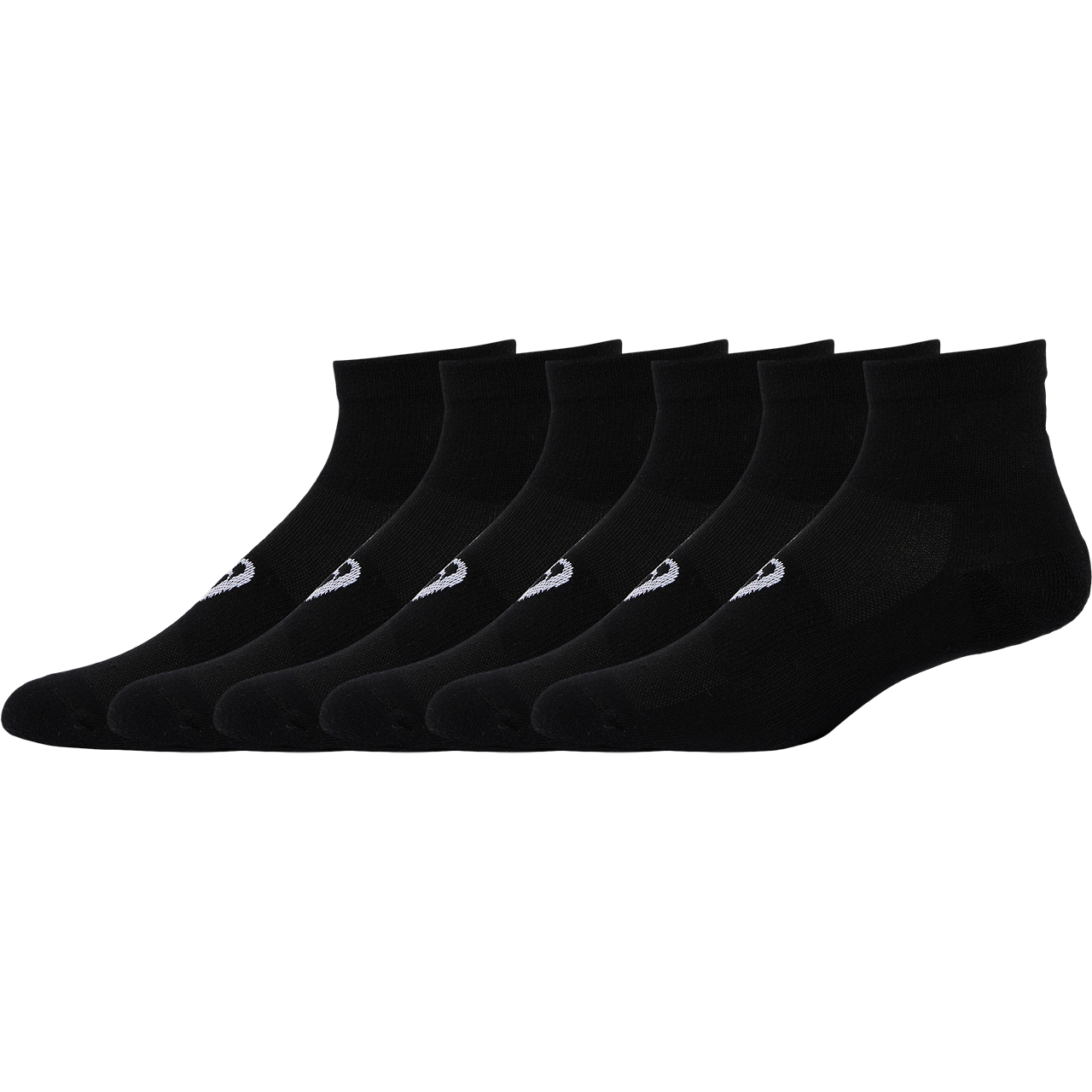 Asics Quarter Socks Black 6 Pack Great Discounts PDHSports