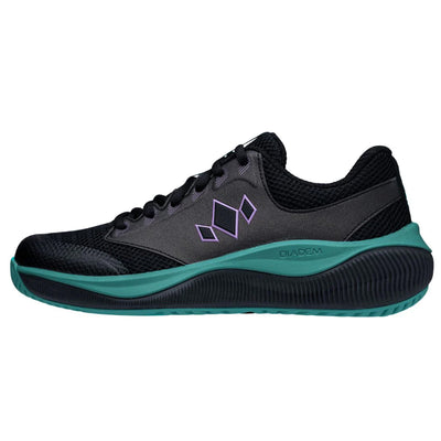 Diadem Women's Court Flo Pickleball Shoes Black/Teal