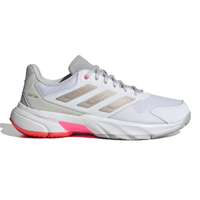 Adidas Women's CourtJam Control 3 Tennis Shoes White Red