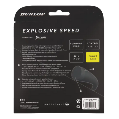Dunlop Explosive Speed 1.30mm Tennis String Set Blue