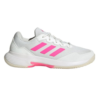 Adidas Women's GameCourt 2.0 Tennis Shoes White Pink
