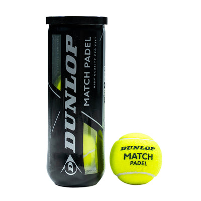 Dunlop Match Padel Ball - 3 Ball Tube