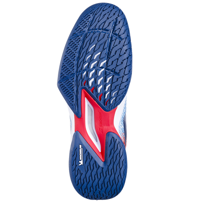 Babolat Men's Jet Mach 3 Wide Tennis Shoes White Estate Blue