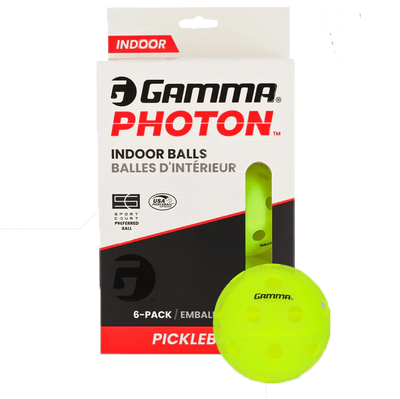 Gamma Photon Pickleball Indoor Ball - 6 Pack Yellow