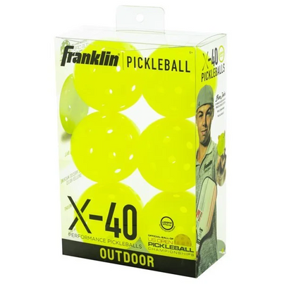 Franklin X-40 Outdoor Pickleball Balls - Pack Of 6