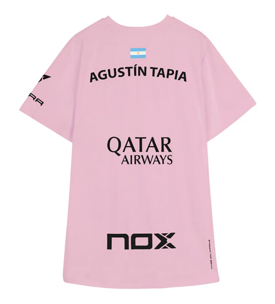 Nox Men's Agustin Tapia AT10 Sponsor T-Shirt Pink