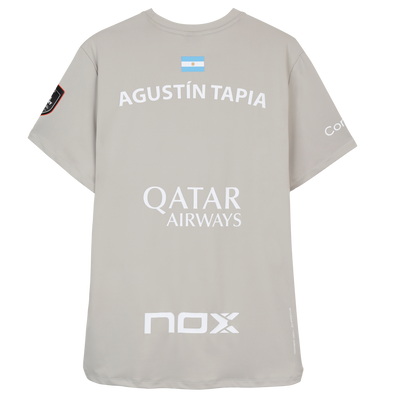Nox Men's Agustin Tapia AT10 Sponsor T-Shirt Light Grey