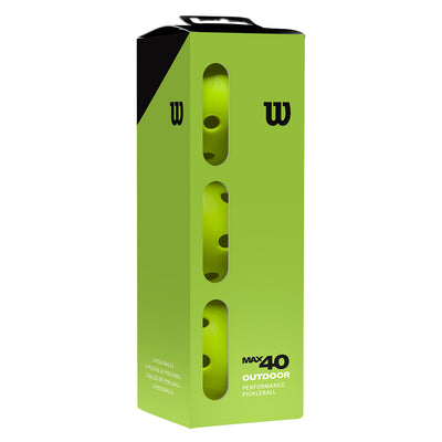 Wilson Max 40 Outdoor Pickleball Balls 3 Pack Green