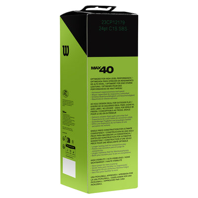 Wilson Max 40 Outdoor Pickleball Balls 3 Pack Green