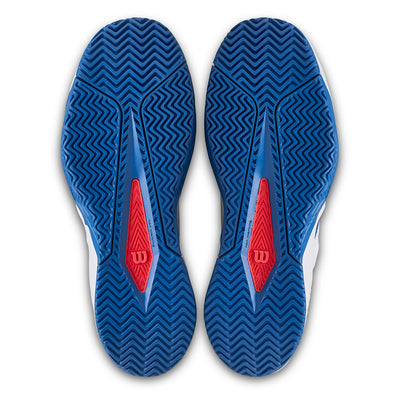 Wilson Men's Rush Pro Lite Tennis Shoes White Deja Vu Blue