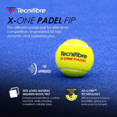Tecnifibre X-One FIP Padel Ball - Dozen