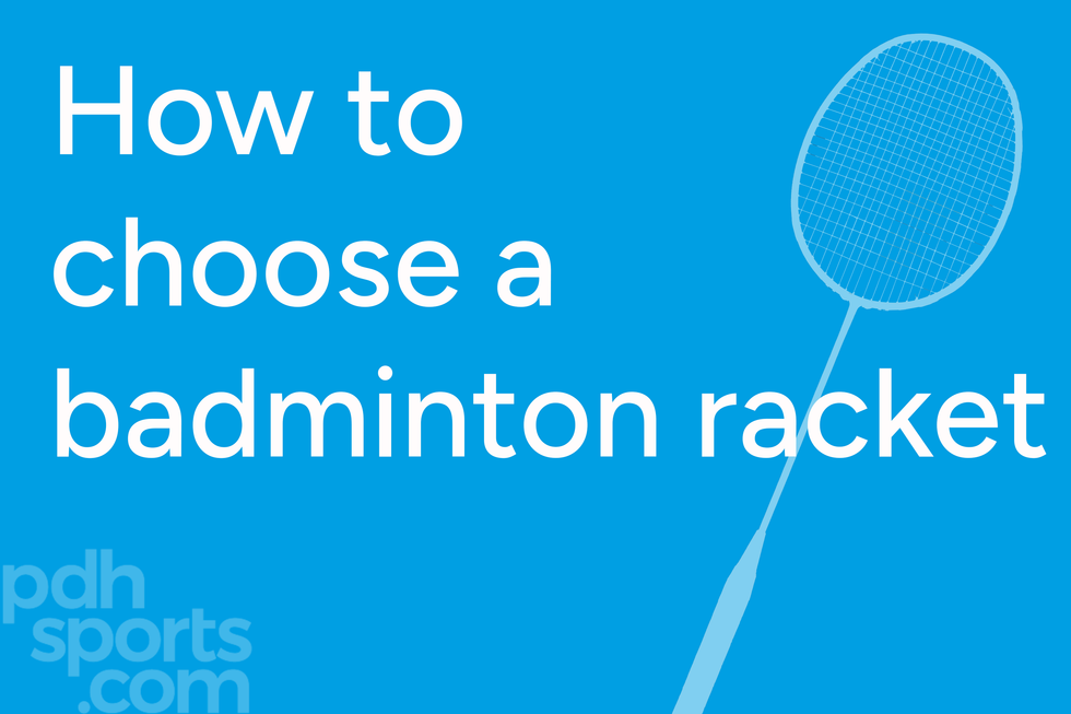 How to choose a badminton racket text on blue background