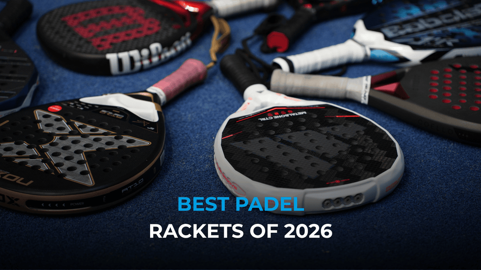 Best Padel Rackets 2026 Text on blue background