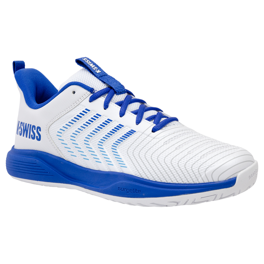 K-Swiss Men's Ultrashot Light Tennis Shoes - White Dazzling Blue