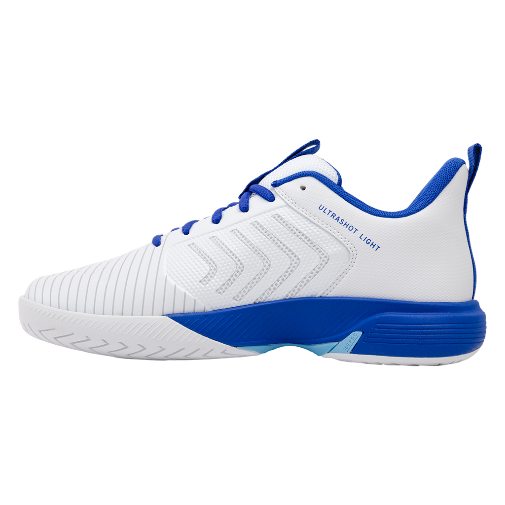 K-Swiss Men's Ultrashot Light Tennis Shoes - White Dazzling Blue