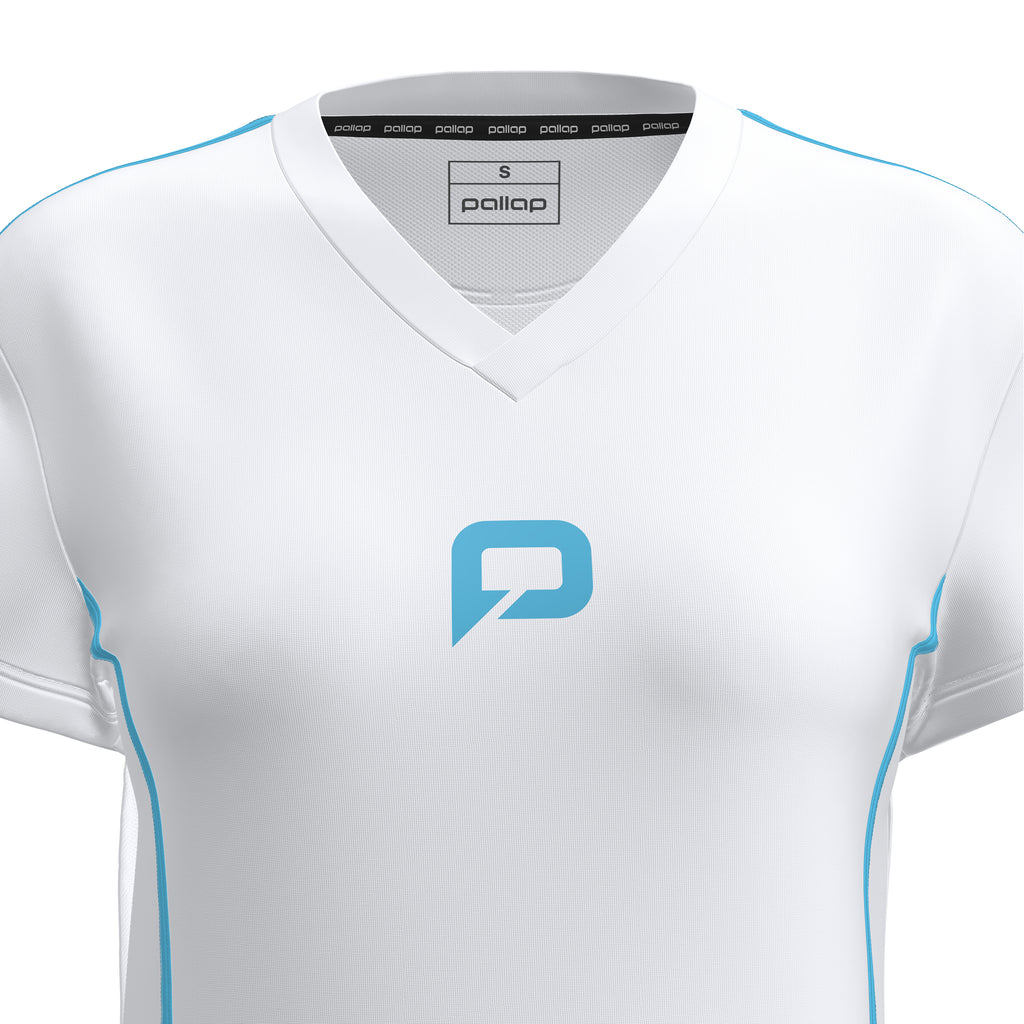 Pallap Women's Tech V Neck Tee White