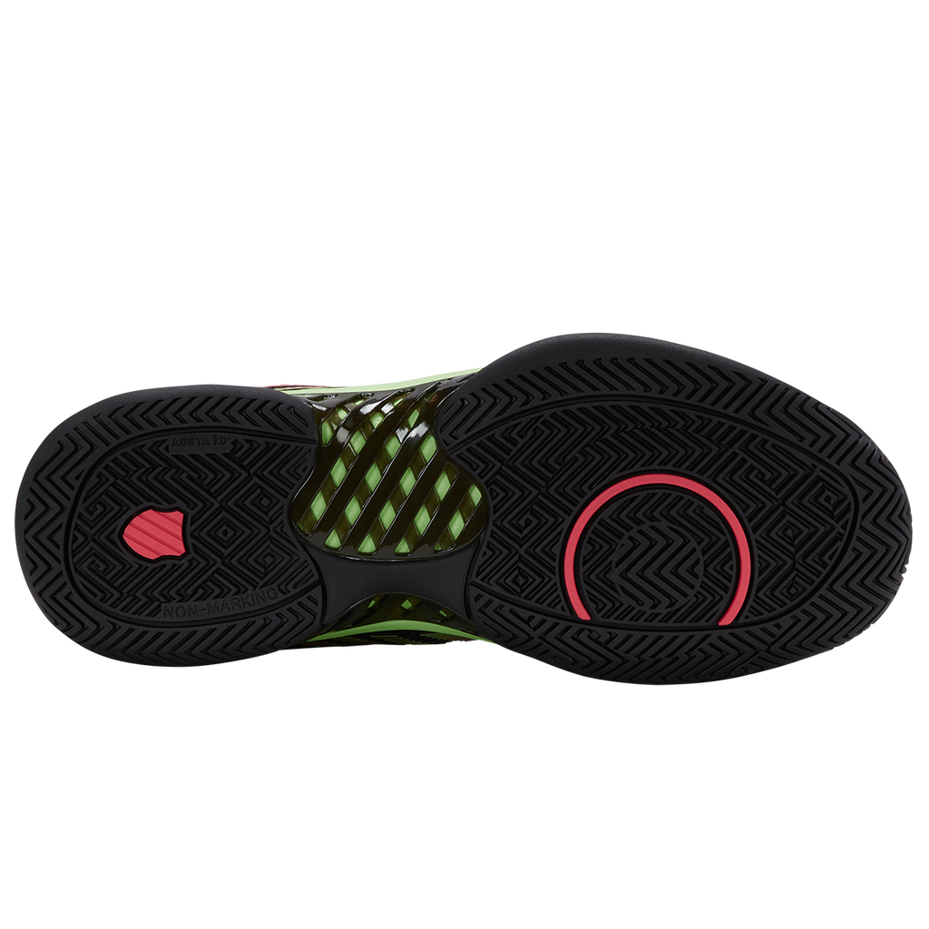 K-Swiss Men's Hypercourt Express 2 Tennis Shoe Black Green