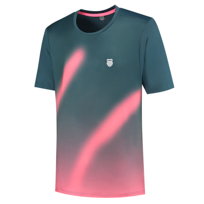 K-Swiss Men's Hypercourt Print Crew 5 Tee Stargazer/Pink