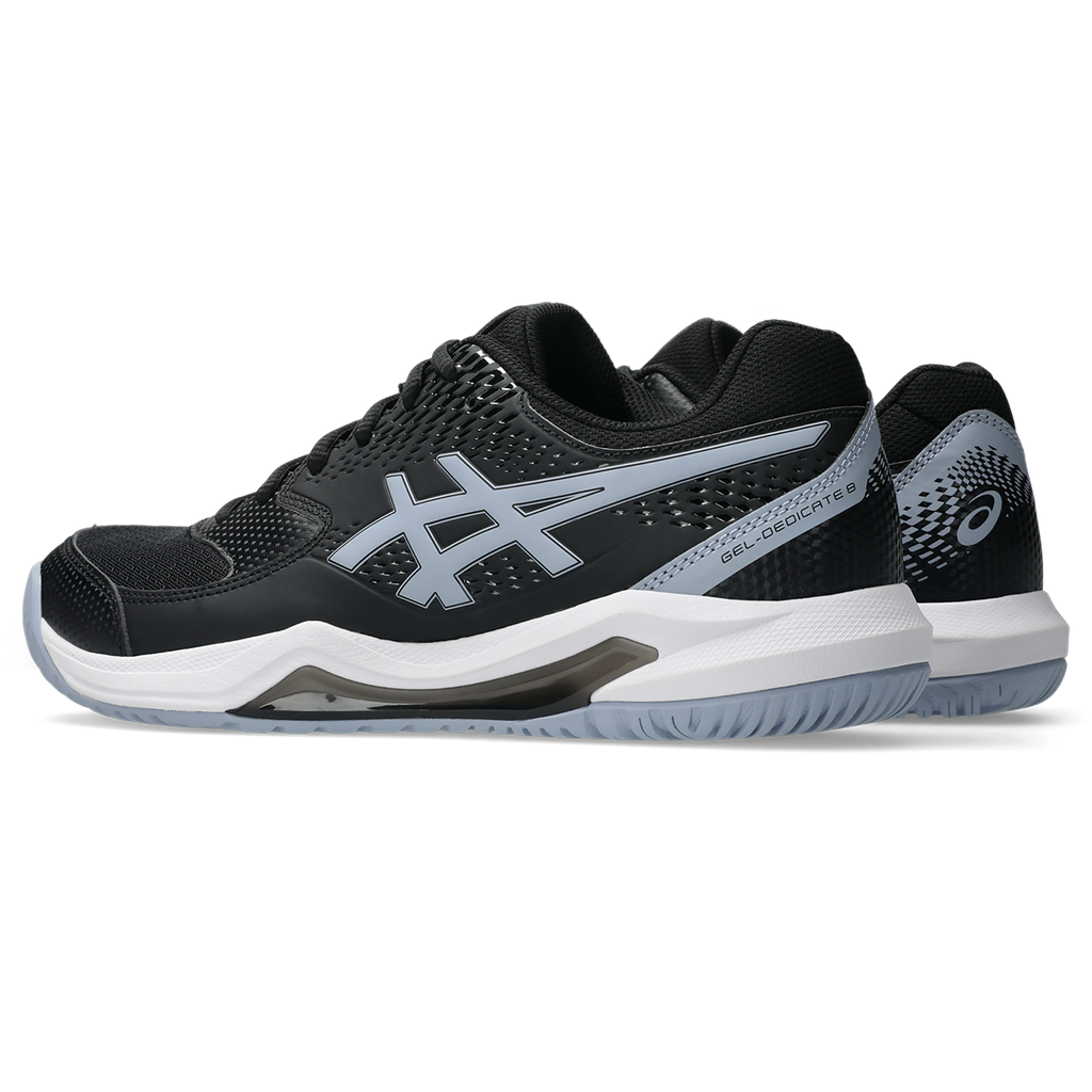 Asics Men's Gel Dedicate 8 Tennis Shoes Black Grey Blue
