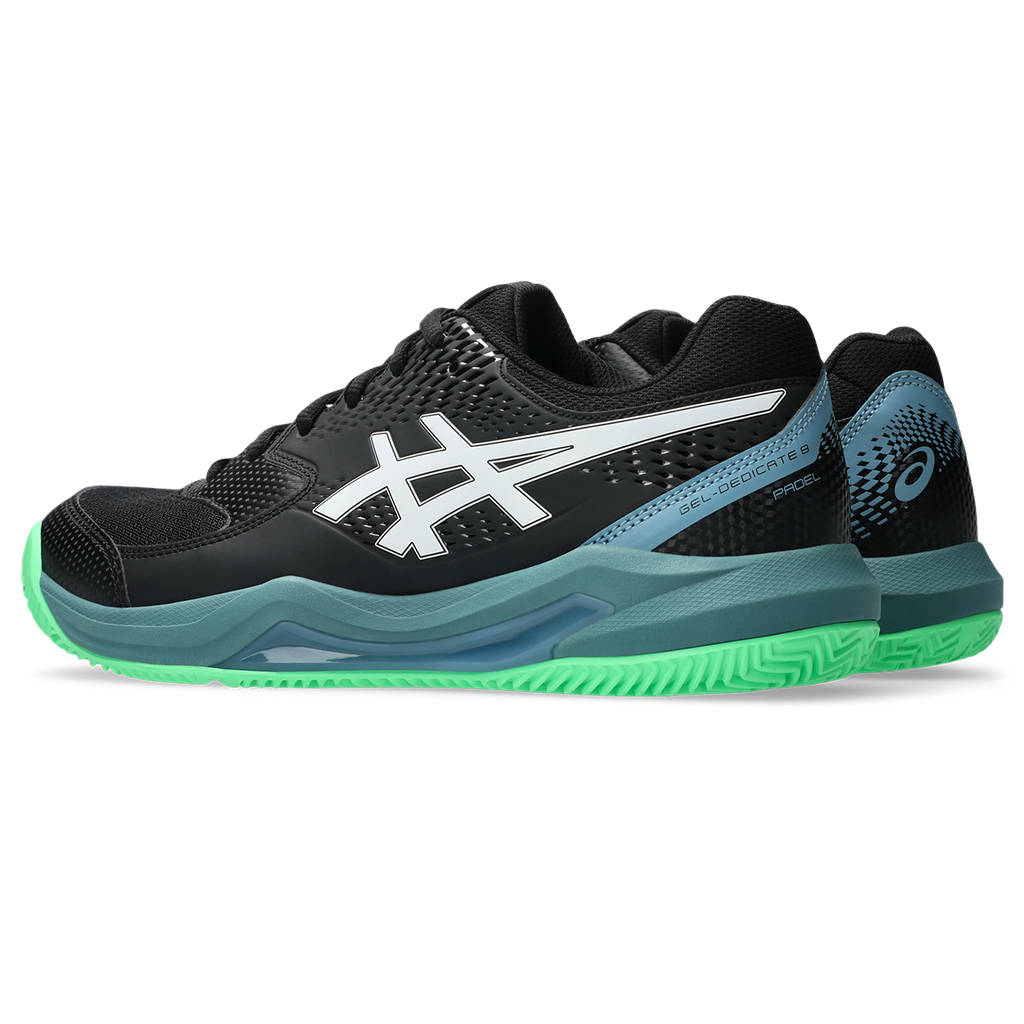 Asics Men's Gel Dedicate 8 Padel Shoes Black Vital Green
