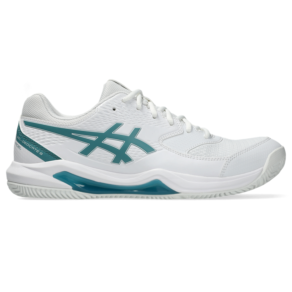 Asics Men's Gel Dedicate 8 Padel Shoes White Misty Pine