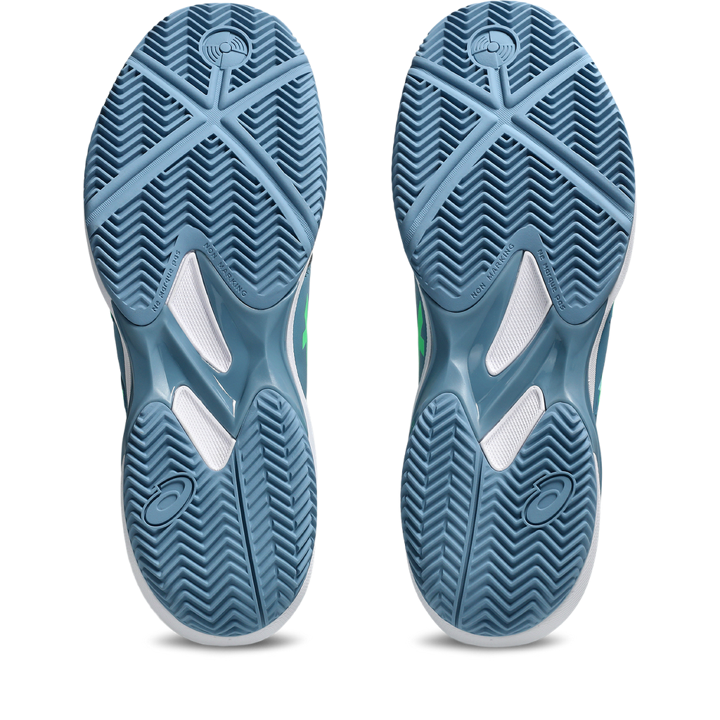 Asics Men's Solution Swift FF 2 Padel Shoes Saba Blue Vital Green