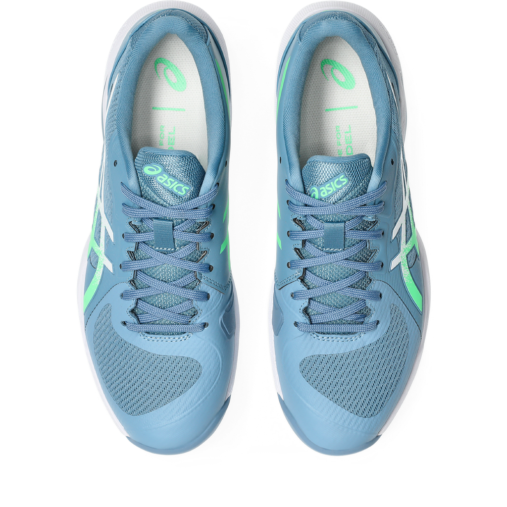 Asics Men's Solution Swift FF 2 Padel Shoes Saba Blue Vital Green