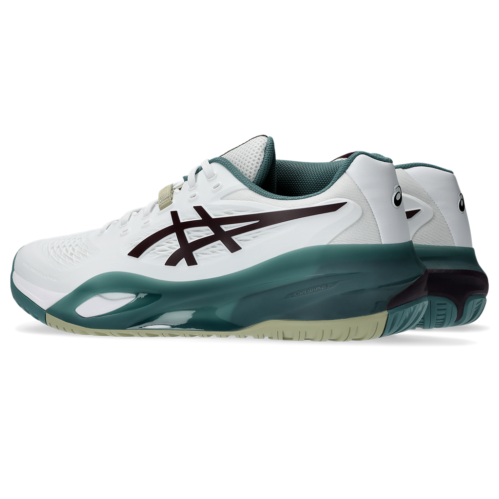 Asics Men's Gel Resolution X Tennis Shoes White Dark Aubergine