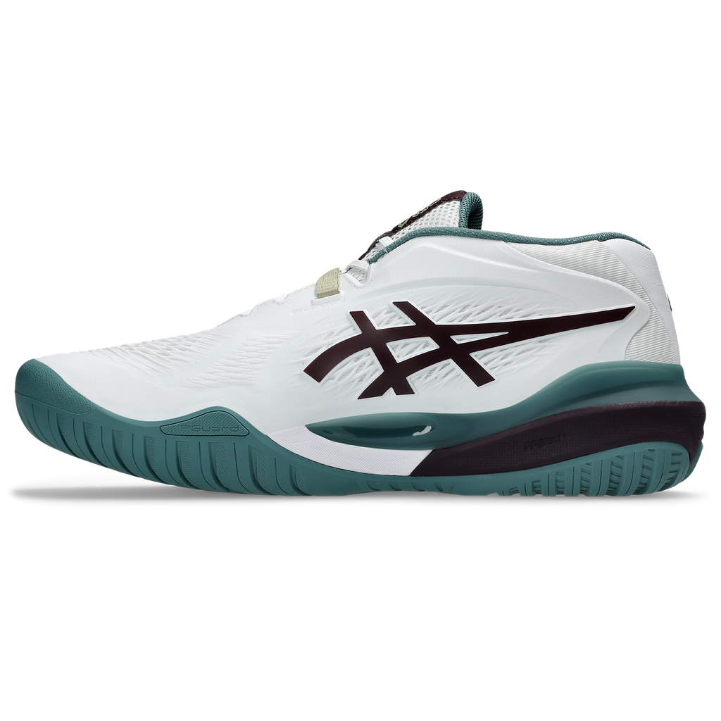 Asics Men's Gel Resolution X Tennis Shoes White Dark Aubergine