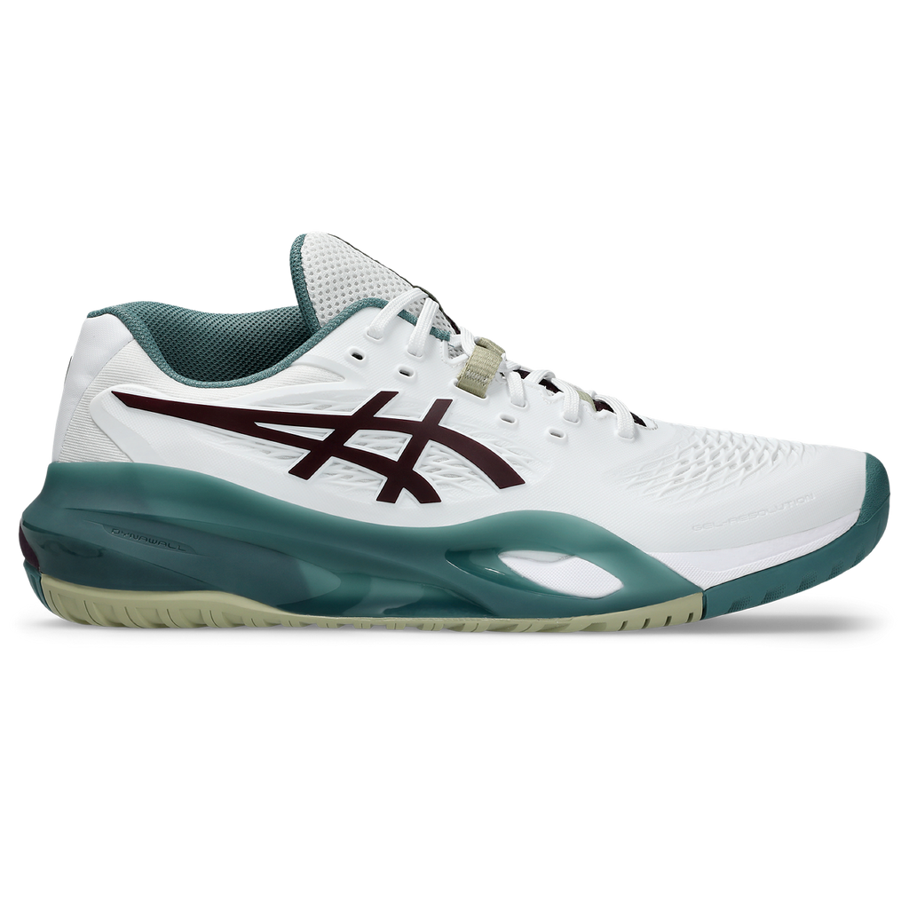 Asics Men's Gel Resolution X Tennis Shoes White Dark Aubergine