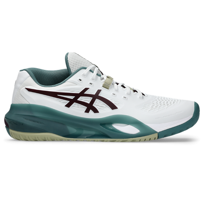 Asics Men's Gel Resolution X Tennis Shoes White Dark Aubergine