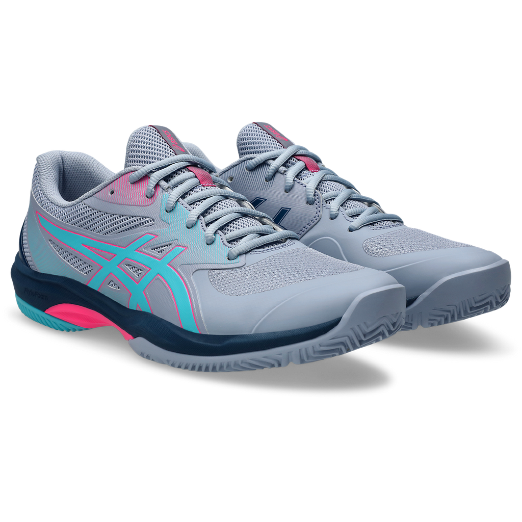 Asics Men's Game FF Padel Shoes Grey Blue Energy Aqua