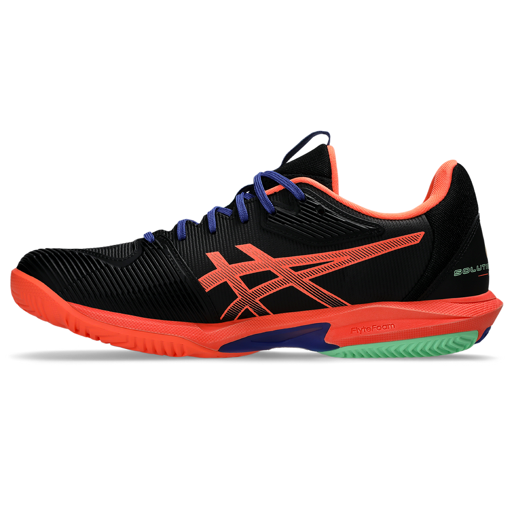 Asics Men's Solution Speed FF 3 Padel Shoes Black Vivid Coral